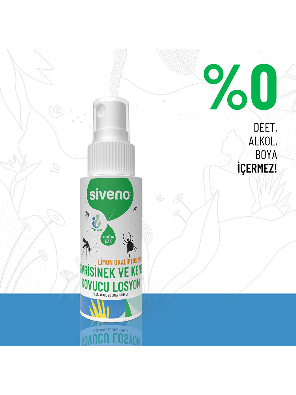 Sivrisinek ve Kene Kovucu Sprey Losyon Bitkisel Tüm Vücut İçin Seyahat Tatil Boy 50 ml-2