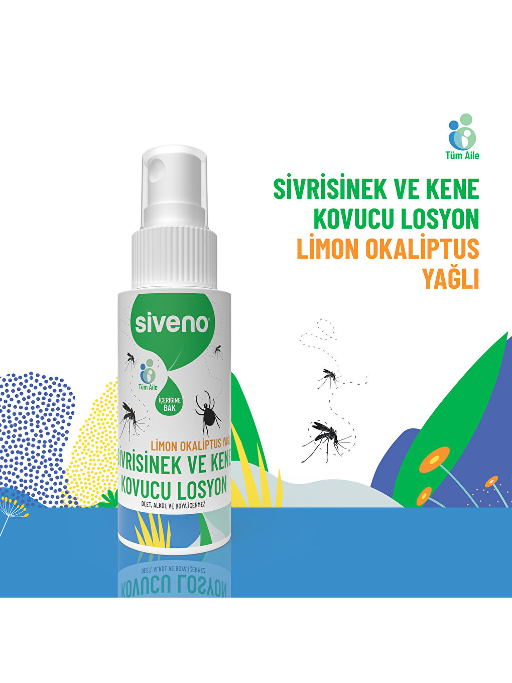 Sivrisinek ve Kene Kovucu Sprey Losyon Bitkisel Tüm Vücut İçin Seyahat Tatil Boy 50 ml-3