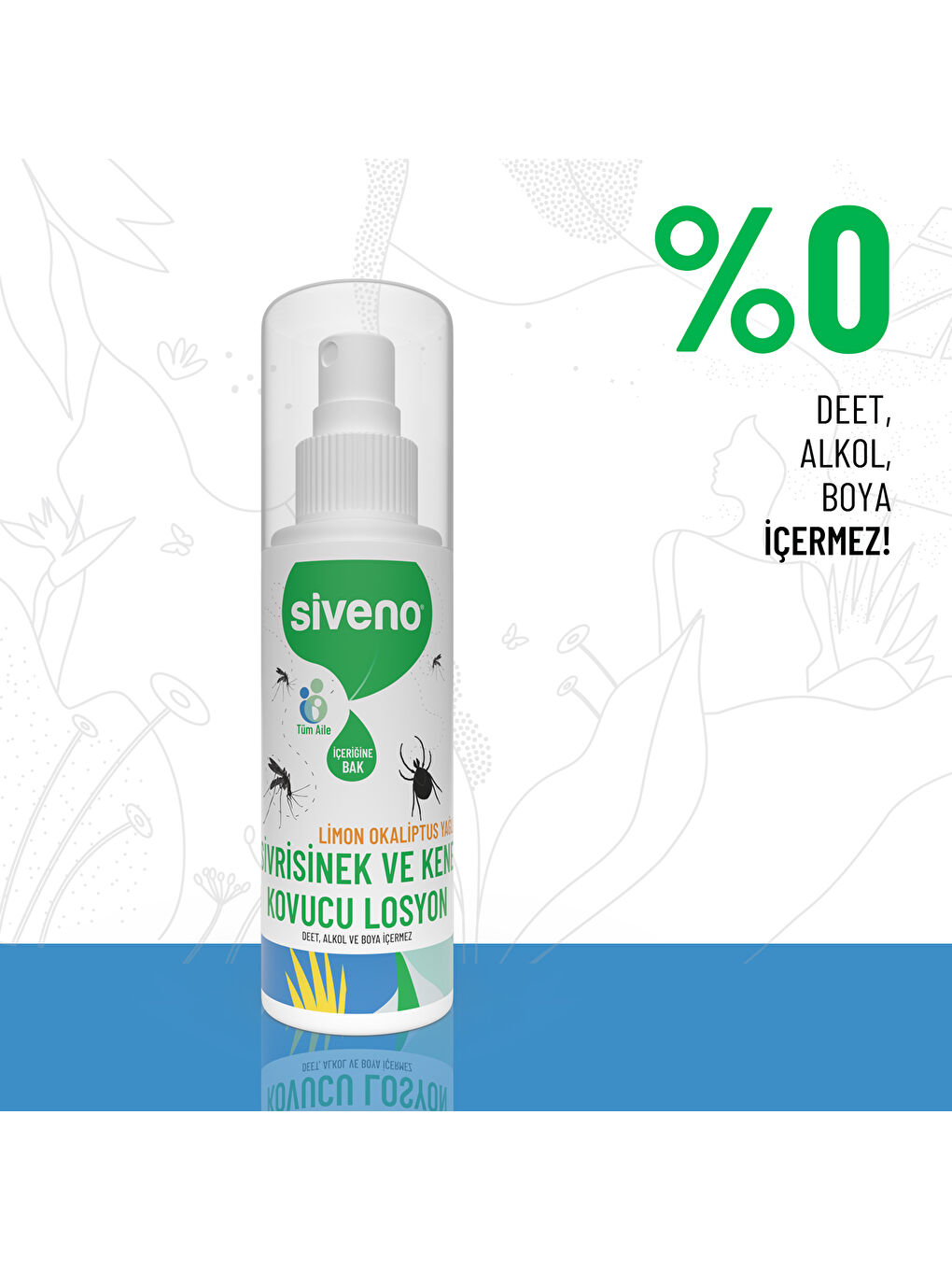 Sivrisinek ve Kene Kovucu Sprey Losyon Bitkisel Tüm Vücut İçin Aile Boy 100 ml-2