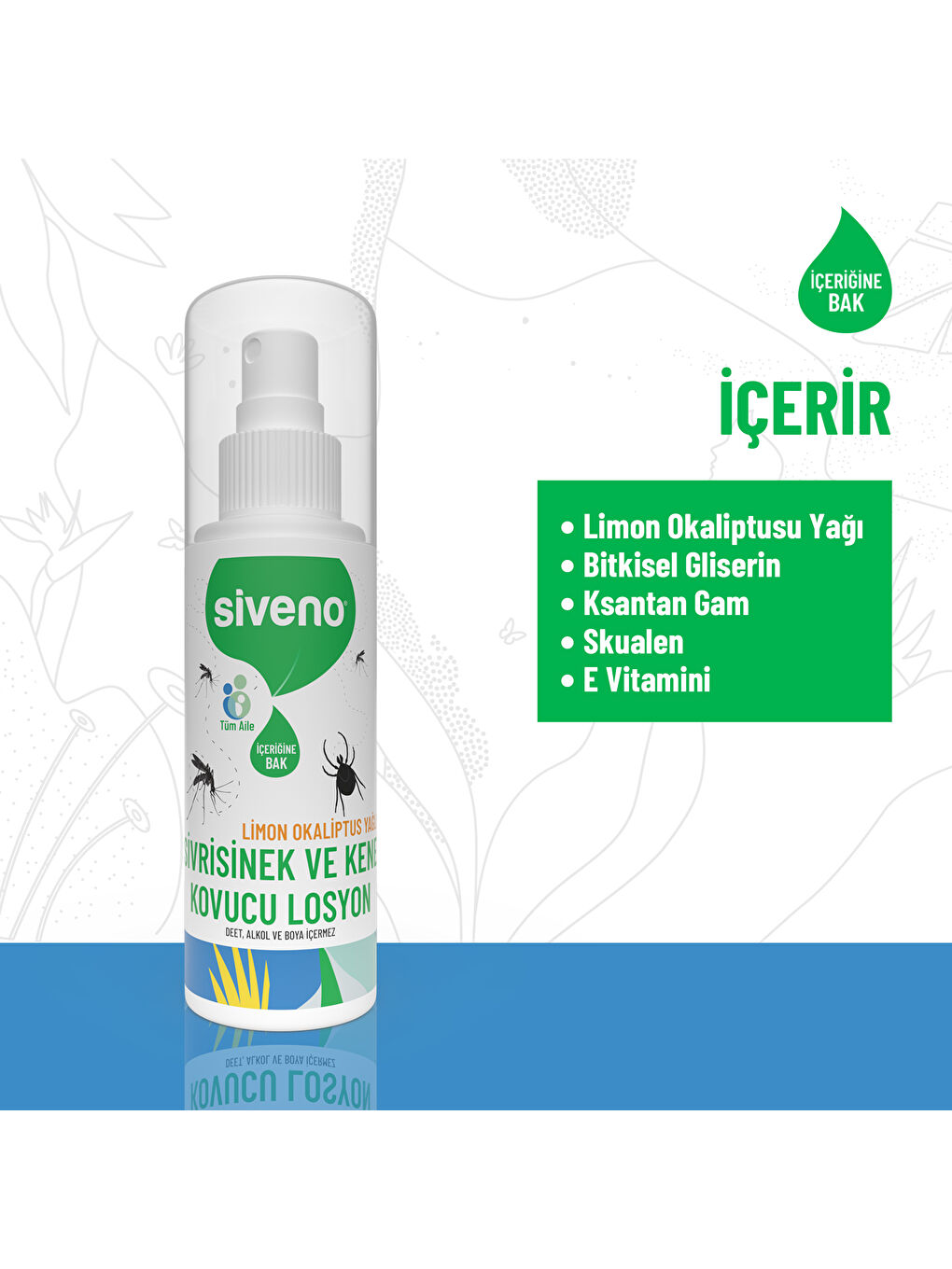 Sivrisinek ve Kene Kovucu Sprey Losyon Bitkisel Tüm Vücut İçin Aile Boy 100 ml-3