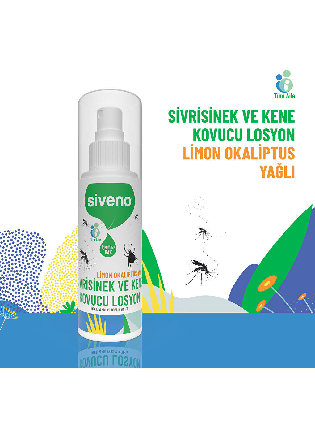 Sivrisinek ve Kene Kovucu Sprey Losyon Bitkisel Tüm Vücut İçin Aile Boy 100 ml-4