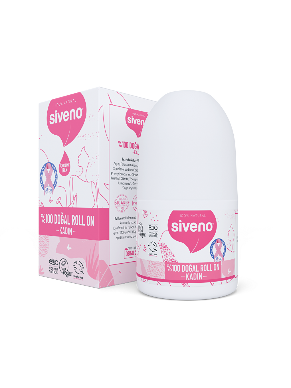 %100 Doğal Roll On Kadın Deodorant Ter Kokusu Önleyici Bitkisel Leke Bırakmayan Vegan 50 ml-6