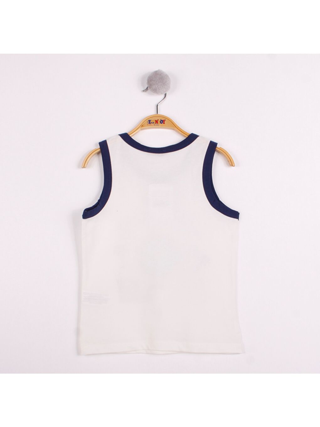 Ekru Erkek Çocuk Balık Baskılı Atlet-1