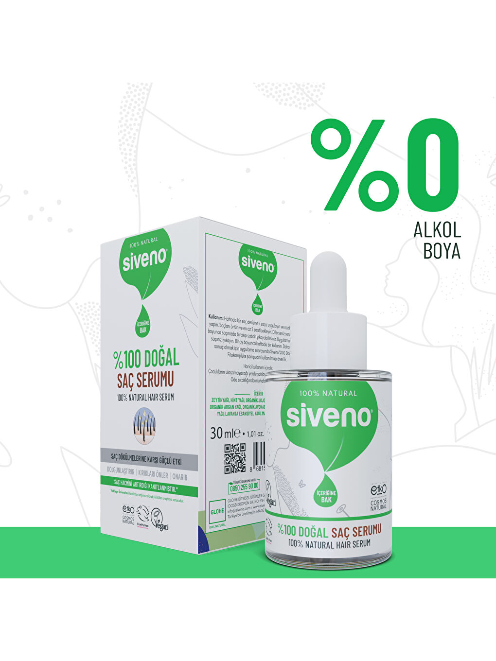 %100 Doğal Saç Bakım Serumu Biberiye Yağlı Dökülme Karşıtı Onarıcı 10 Mucizevi Yağ 30 ml-3