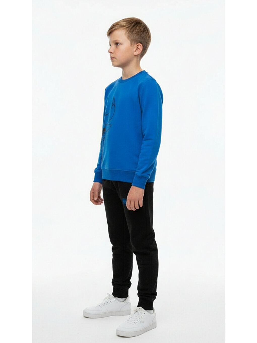Mavi Erkek Çocuk Baskılı Eşofman Takım-1