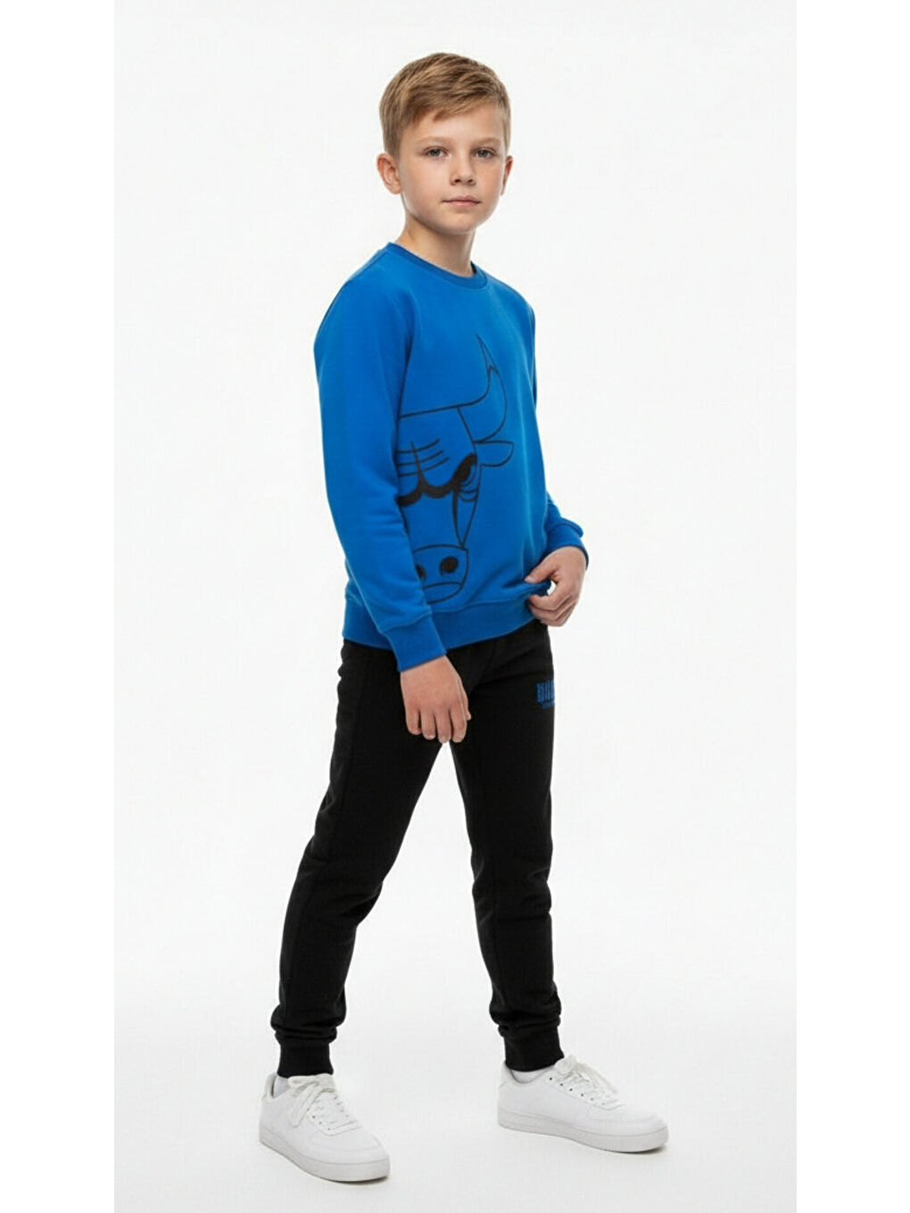 Mavi Erkek Çocuk Baskılı Eşofman Takım-2