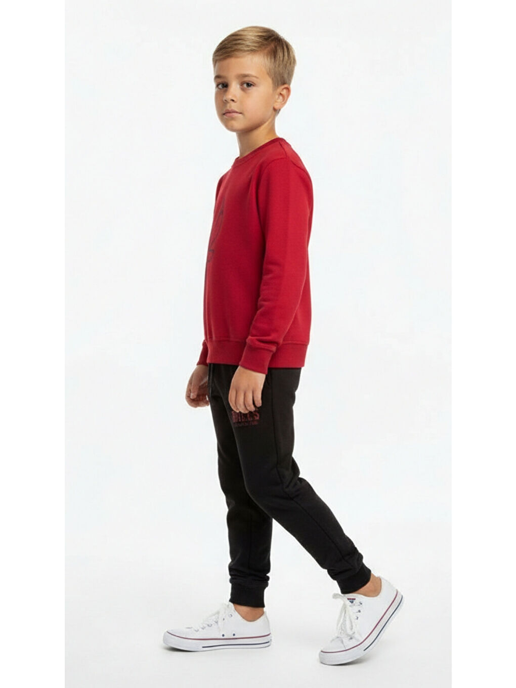 Bordo Erkek Çocuk Baskılı Eşofman Takım-2