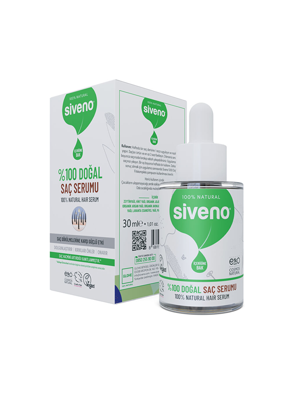 %100 Doğal Saç Bakım Serumu Biberiye Yağlı Dökülme Karşıtı Onarıcı 10 Mucizevi Yağ 30 ml-7