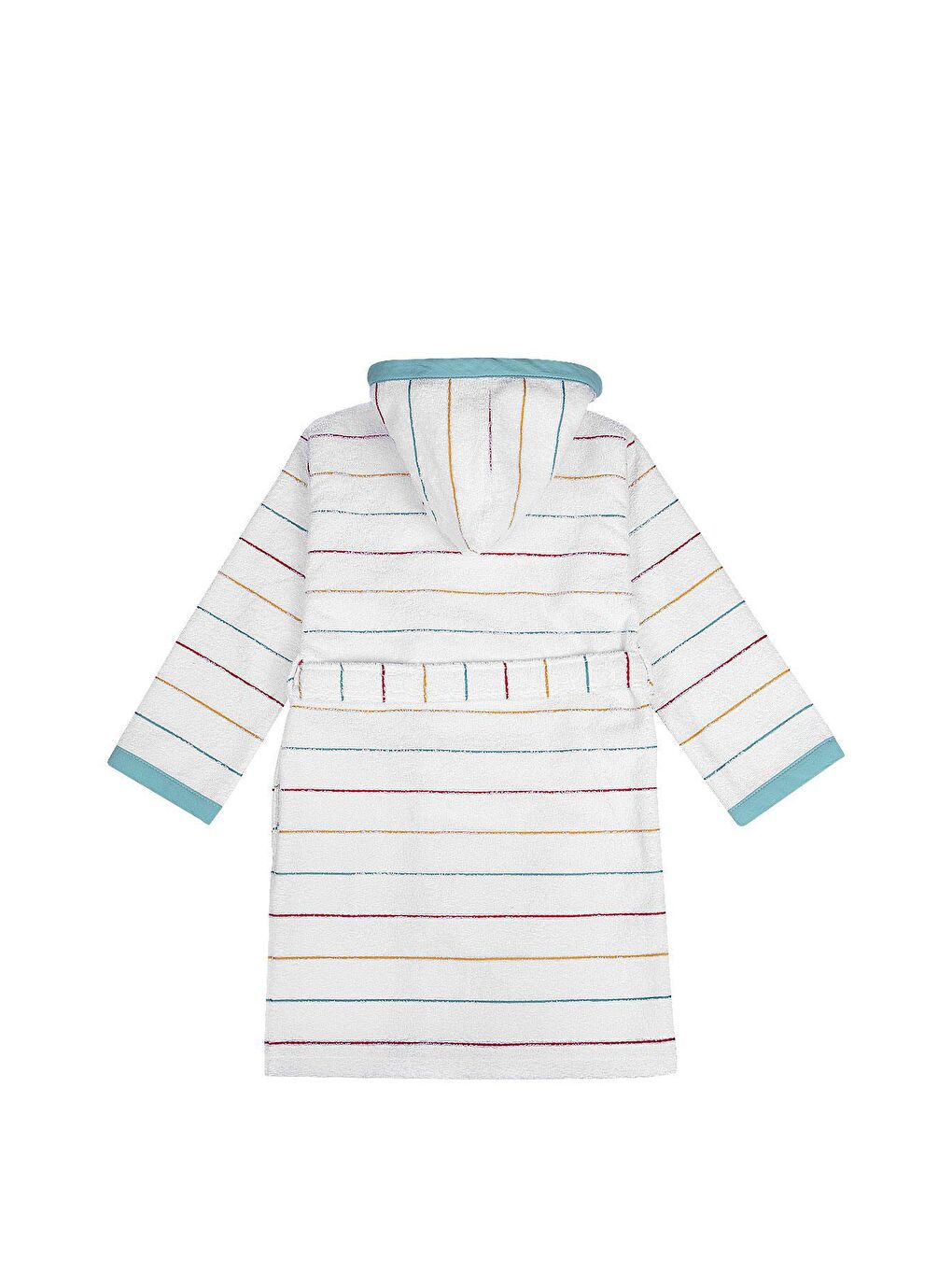 Yeşil Lavinia Kız Çocuk Bornoz %100 Pamuk Biyeli Krem-Mint-1