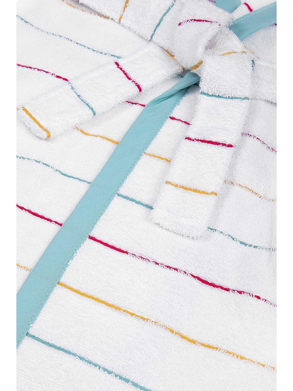 Yeşil Lavinia Kız Çocuk Bornoz %100 Pamuk Biyeli Krem-Mint-3