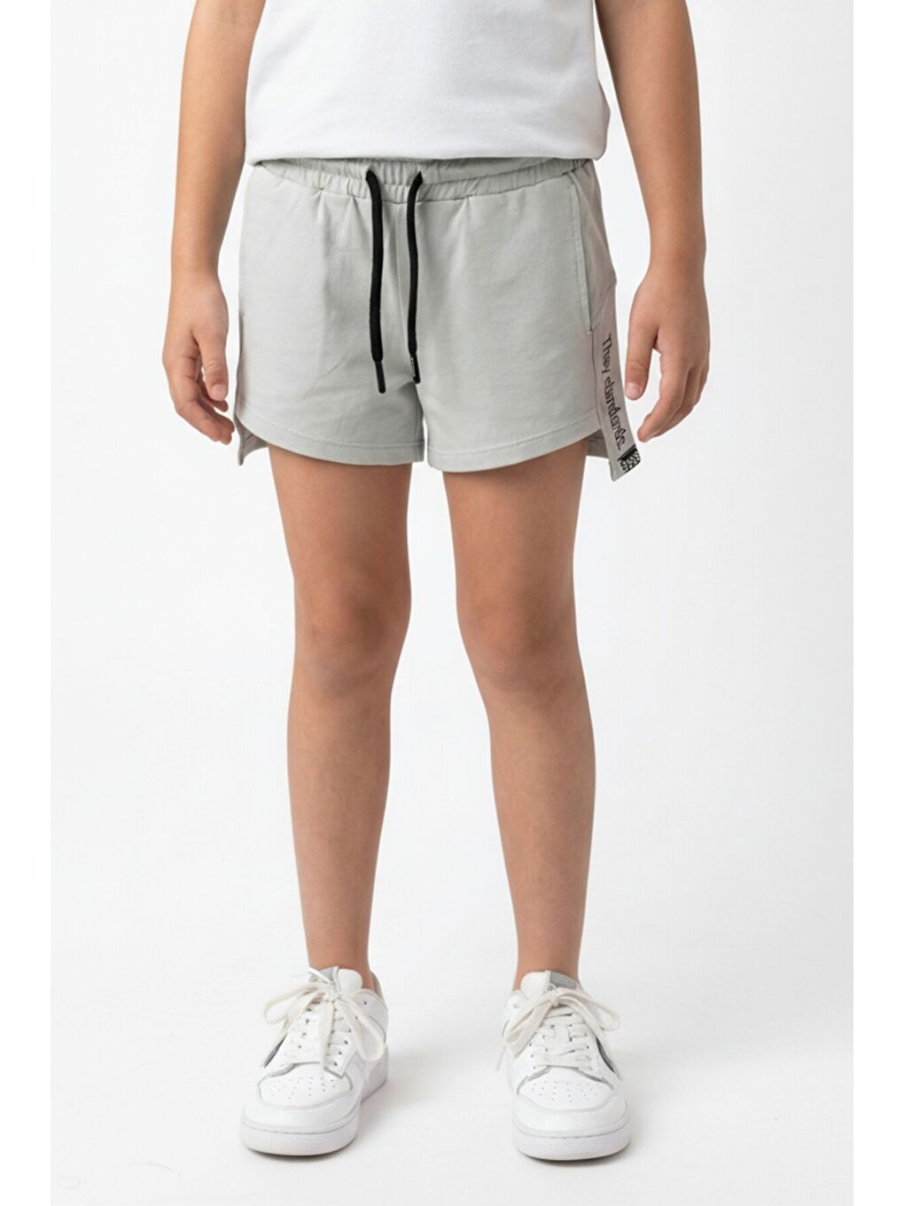 Gri Kız Çocuk They Standards Baskılı Şort