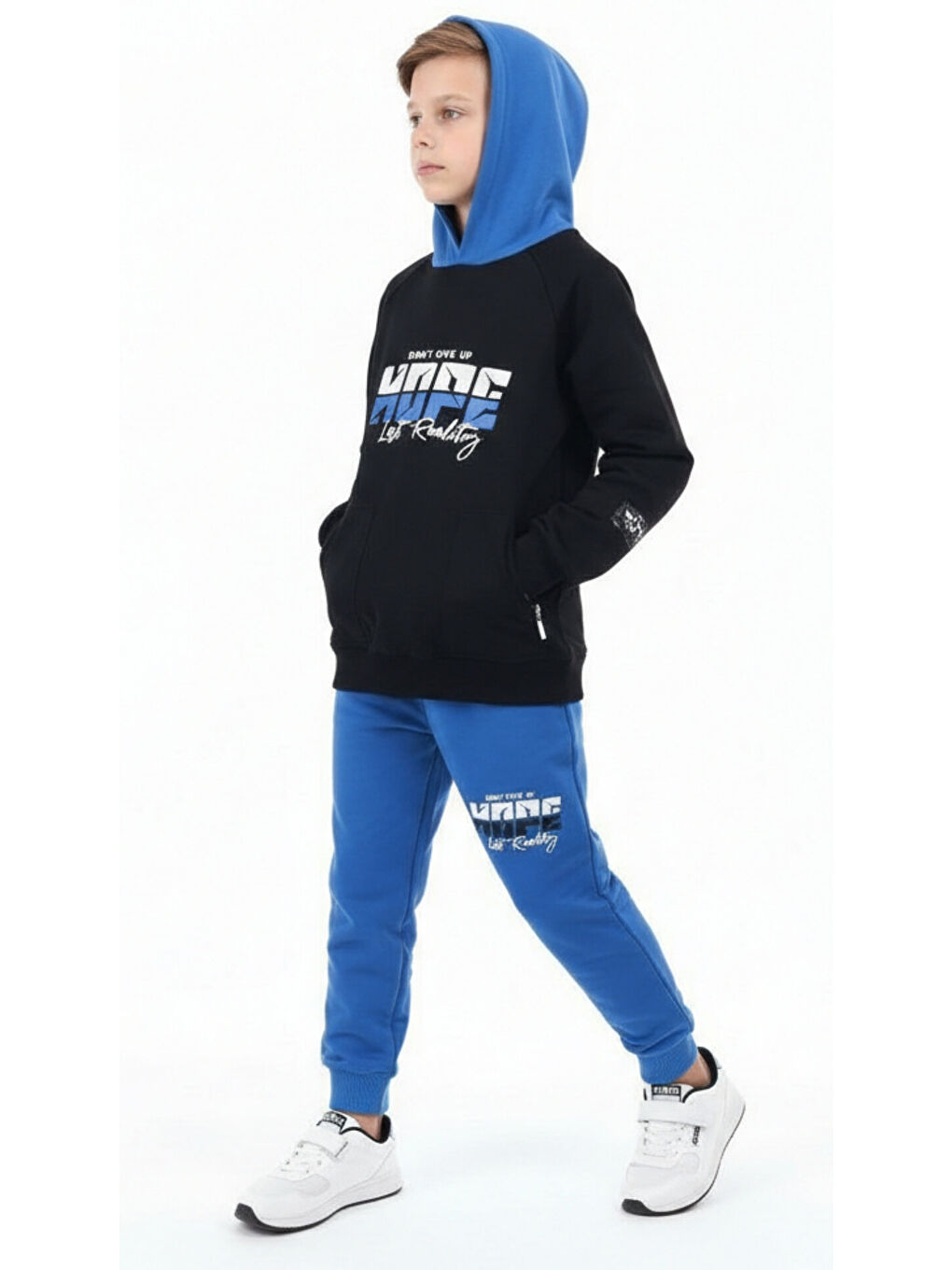 Mavi Erkek Çocuk Baskılı Eşofman Takım-2