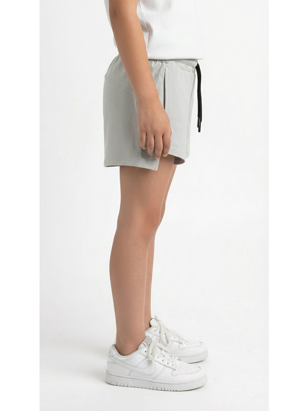 Gri Kız Çocuk They Standards Baskılı Şort-1