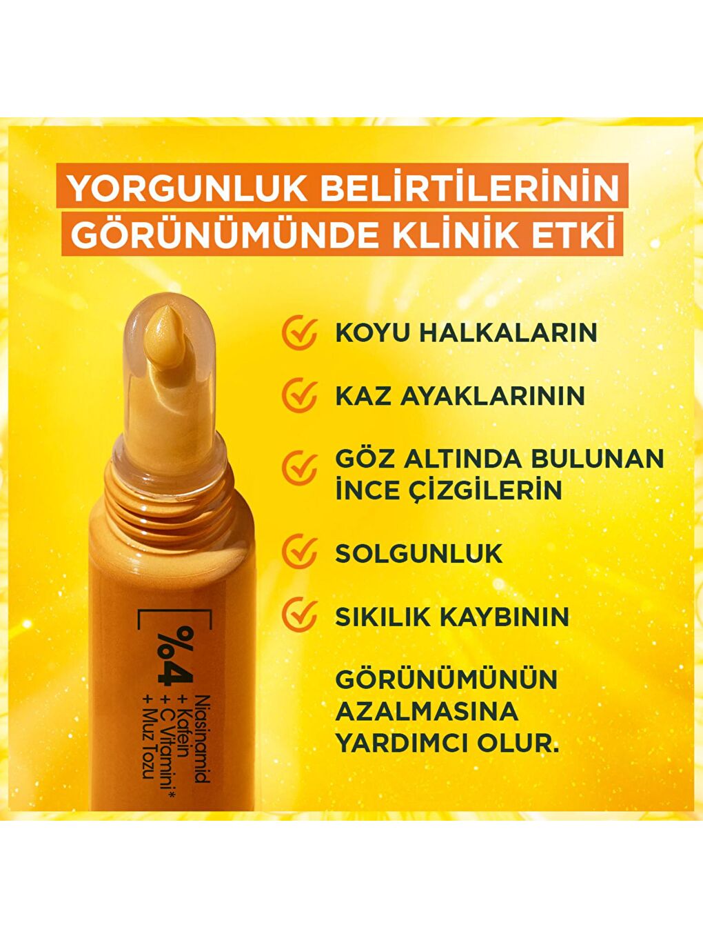 GARNIER Şeffaf C Vitamini Parlak Aydınlatıcı Göz Kremi 15ml - 2