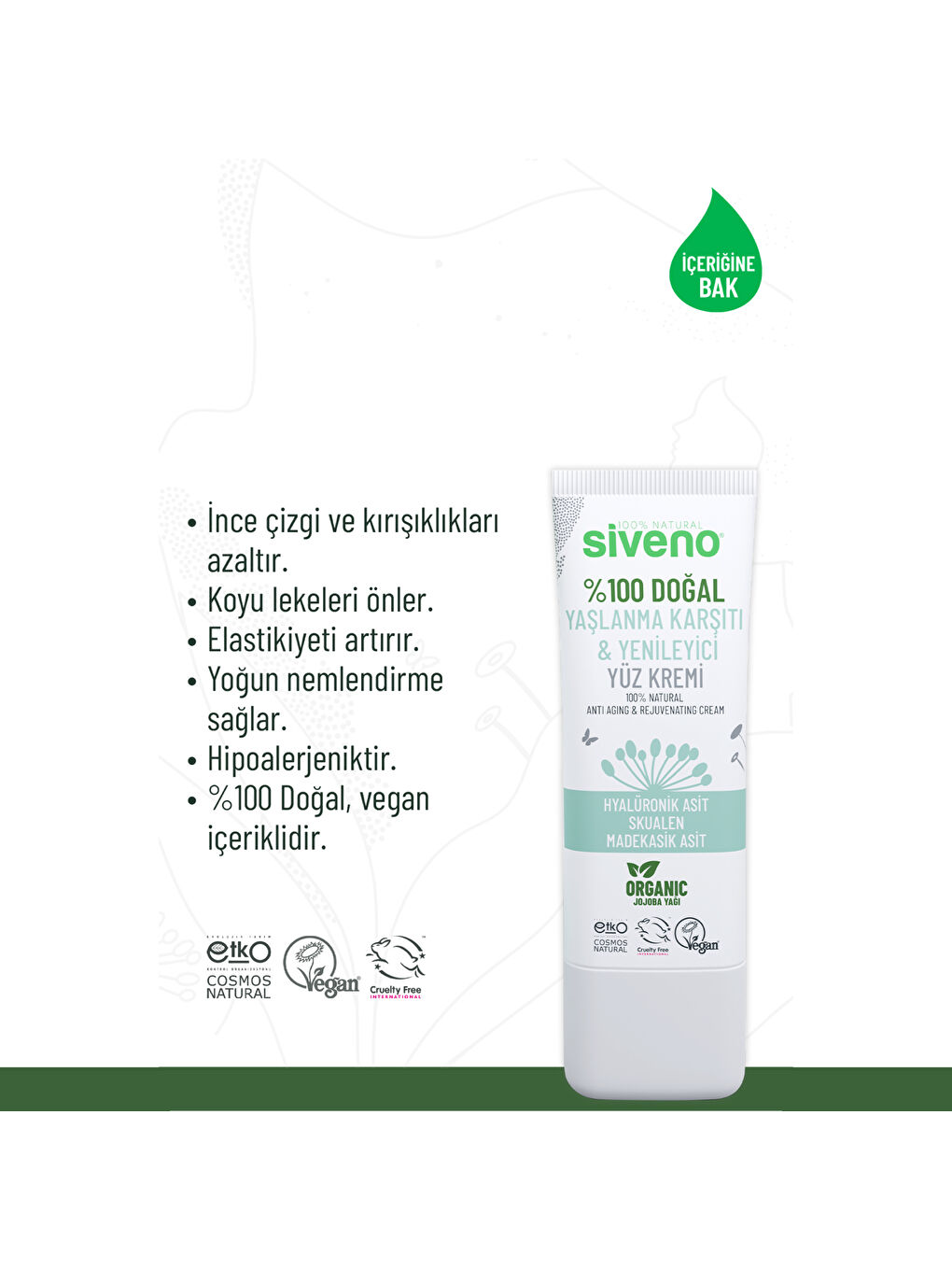 %100 Doğal Yüz Kremi Yaşlanma Karşıtı Hyaluronik Asit Aydınlatıcı Yenileyici Canlandırıcı 30 ml-4