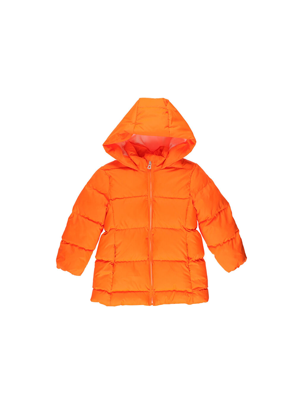 Turuncu Kız Çocuk Neon Kapitone Mont