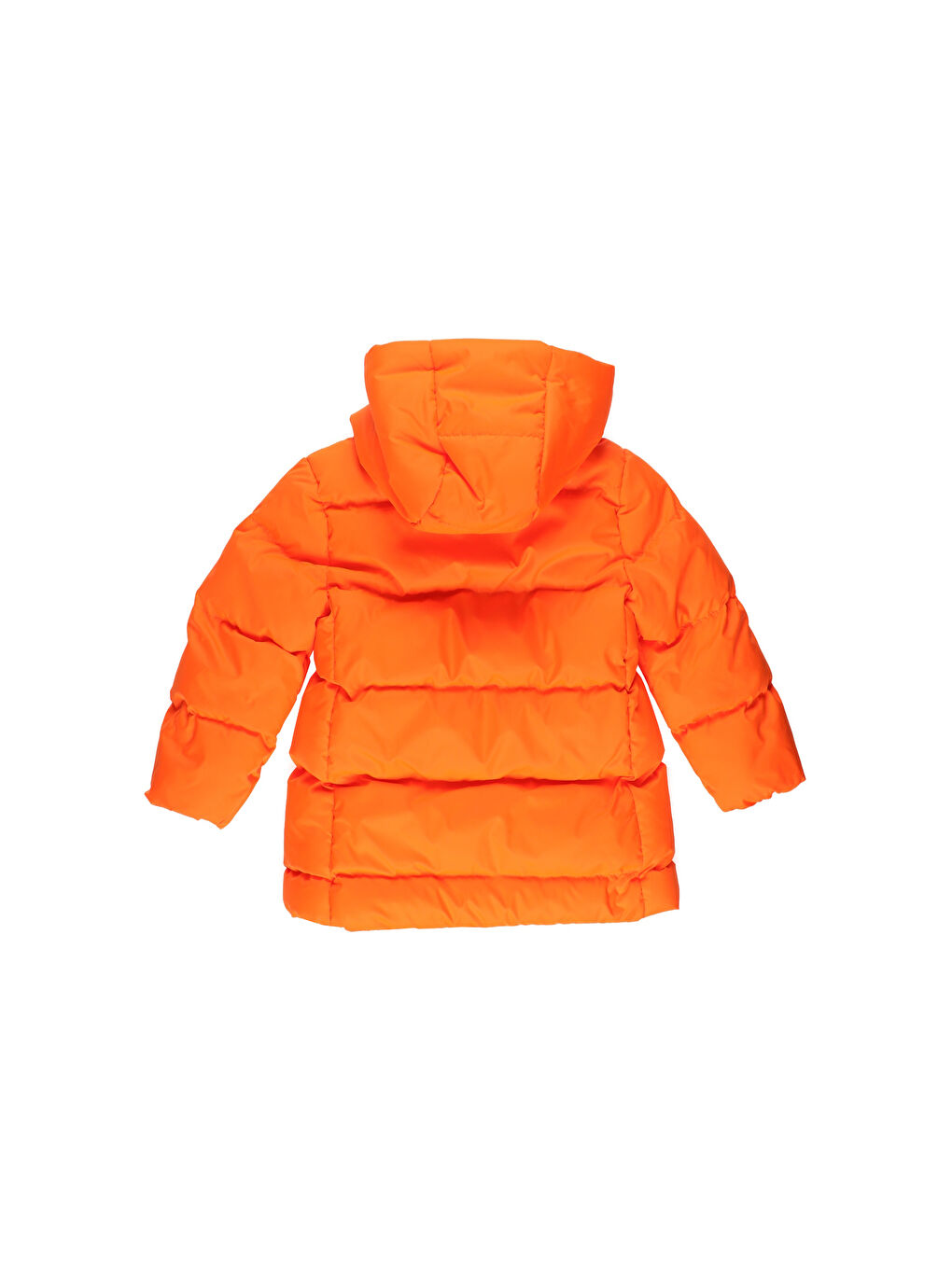 Turuncu Kız Çocuk Neon Kapitone Mont-1
