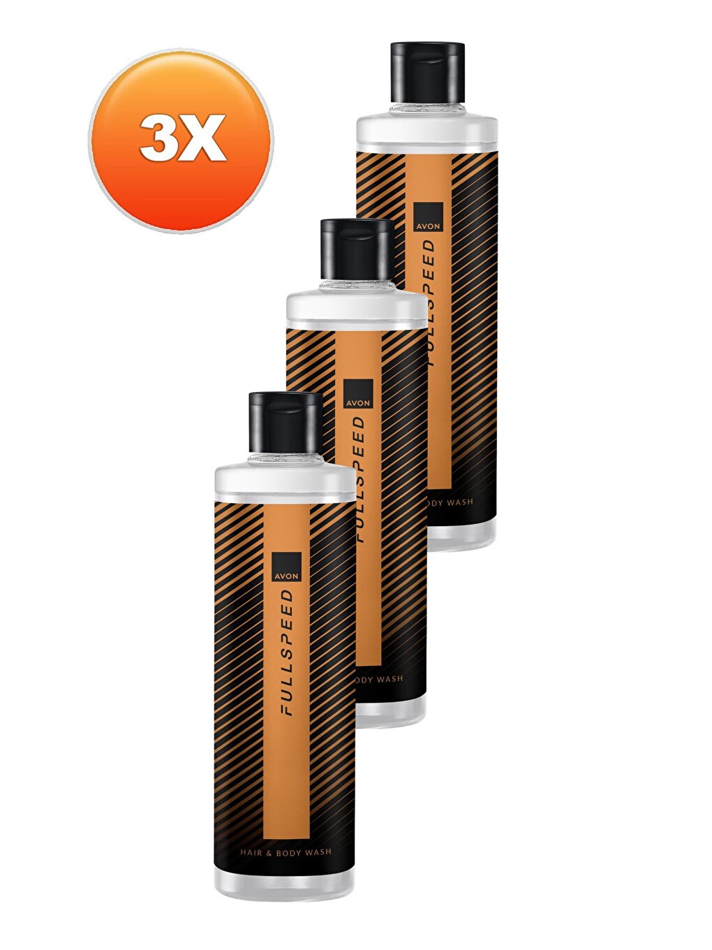 Full Speed Saç ve Vücut Şampuanı 250 Ml. Üçlü Set-1