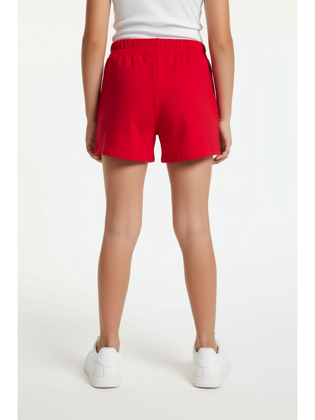 Kırmızı Kız Çocuk Şort-3