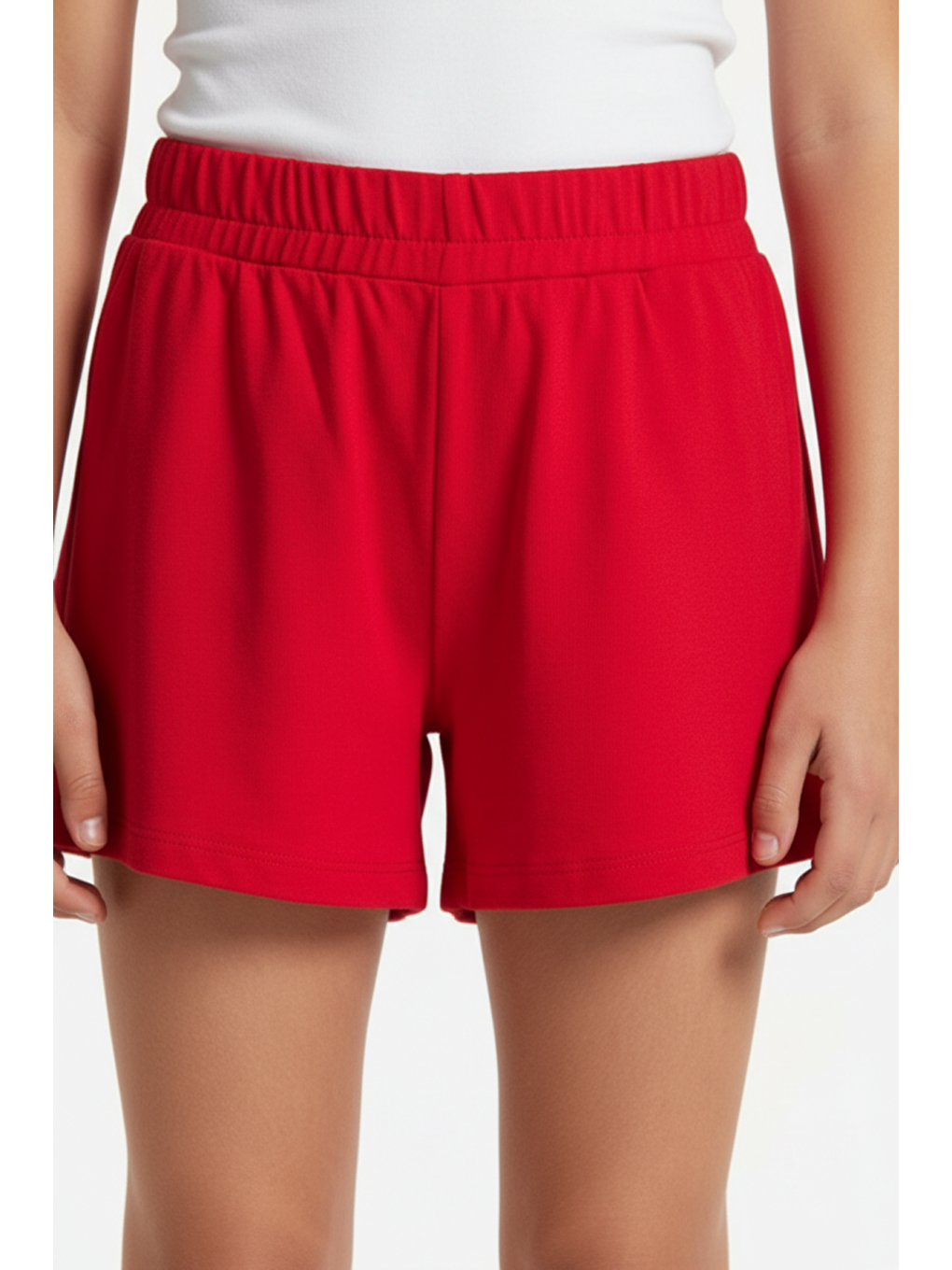 Kırmızı Kız Çocuk Şort-4