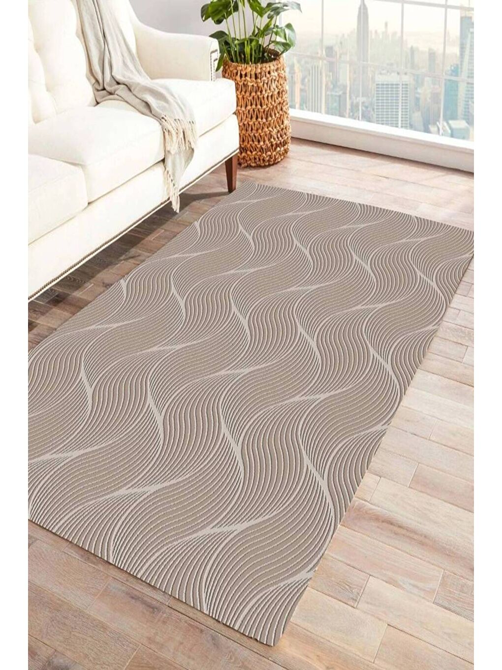 Rölyef Halı 150X220 Orla Bej BEJ