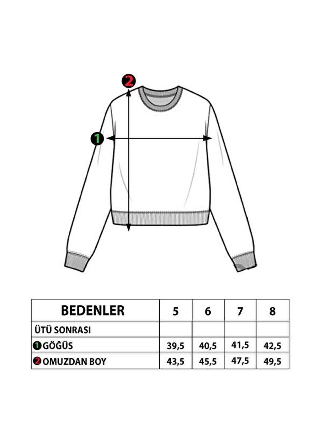Ekru Kız Çocuk Cep Detaylı Baskılı Sweatshirt-3