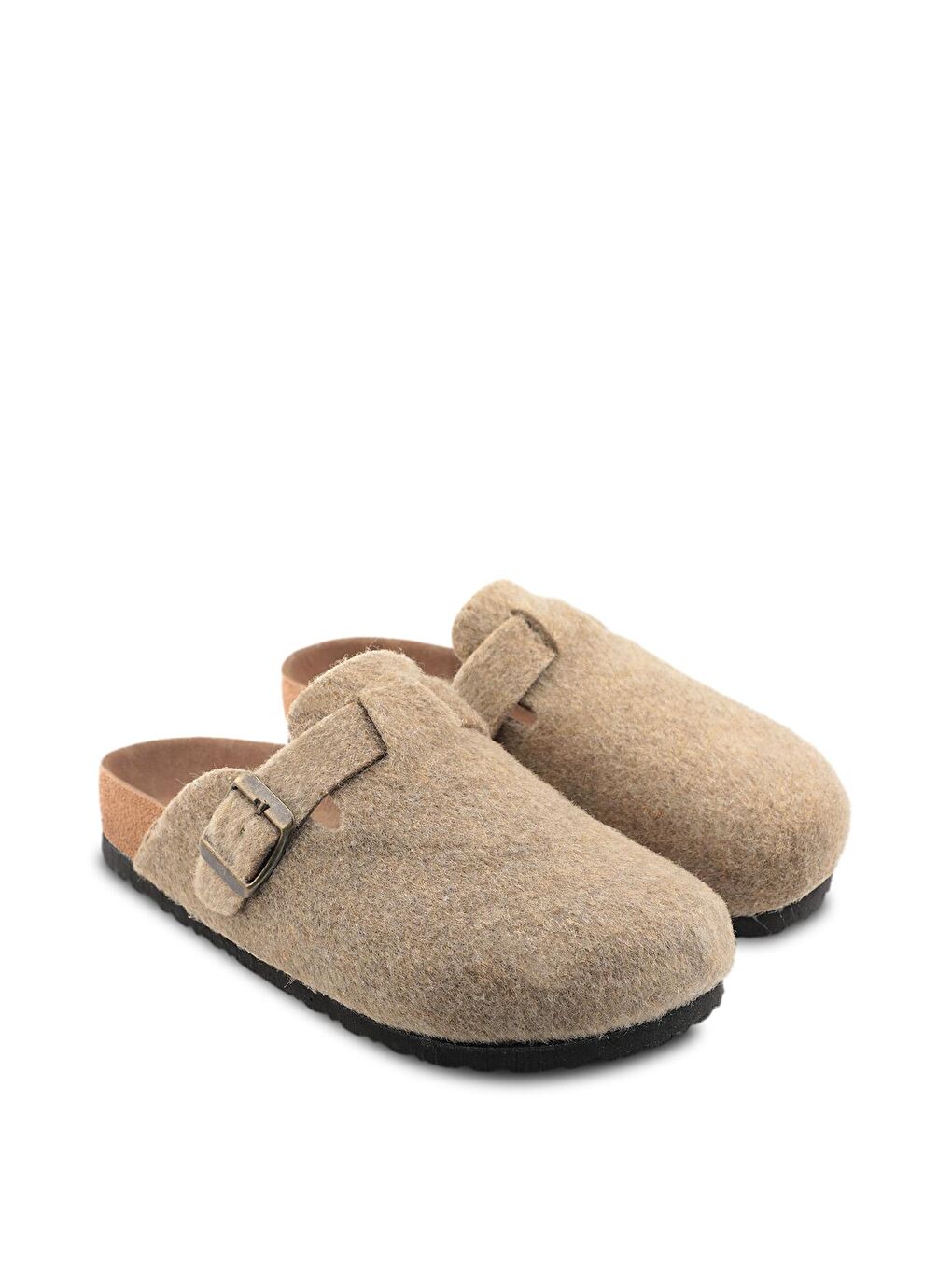 LEO Keçe Kadın Ev Terliği Bej-1