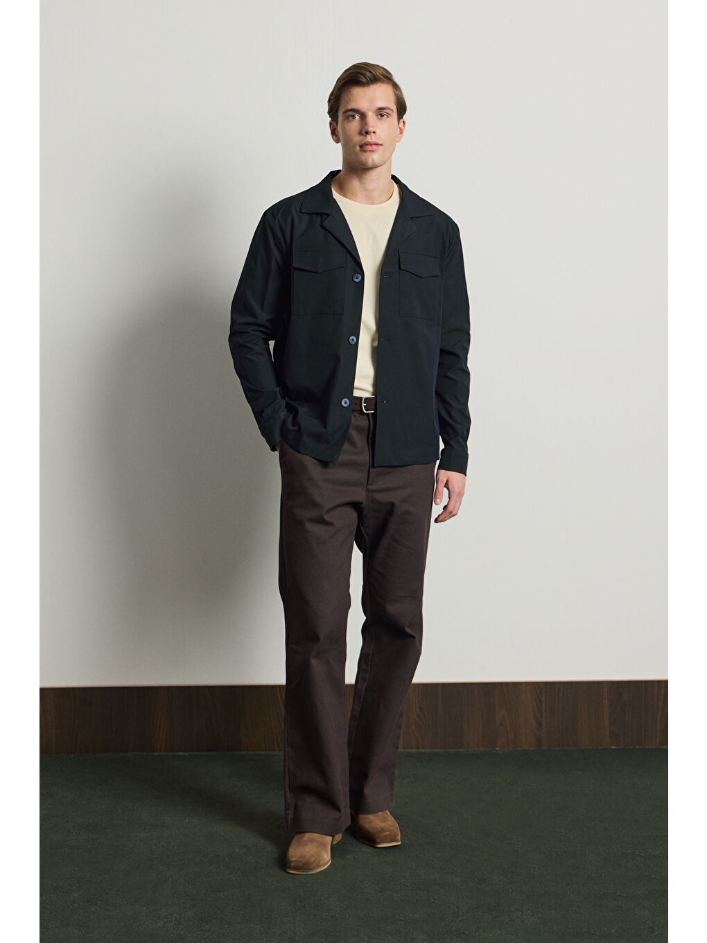 Erkek Cepli Gömlek Ceket Lacivert