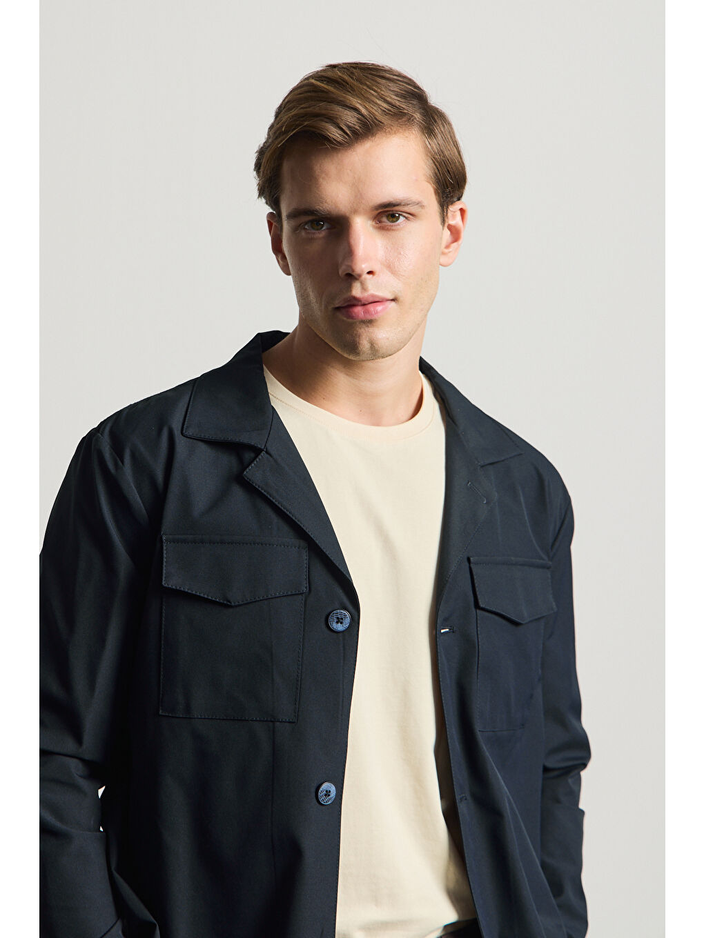 Erkek Cepli Gömlek Ceket Lacivert-3