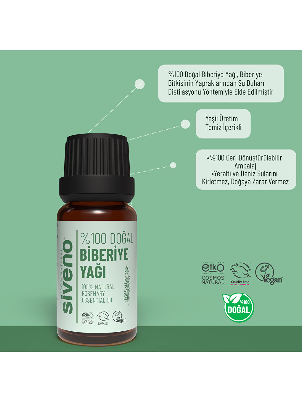 %100 Doğal Biberiye Uçucu Yağı 10 ml-4