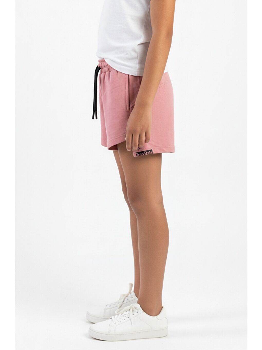 Pembe Kız Çocuk They Standards Baskılı Şort-2