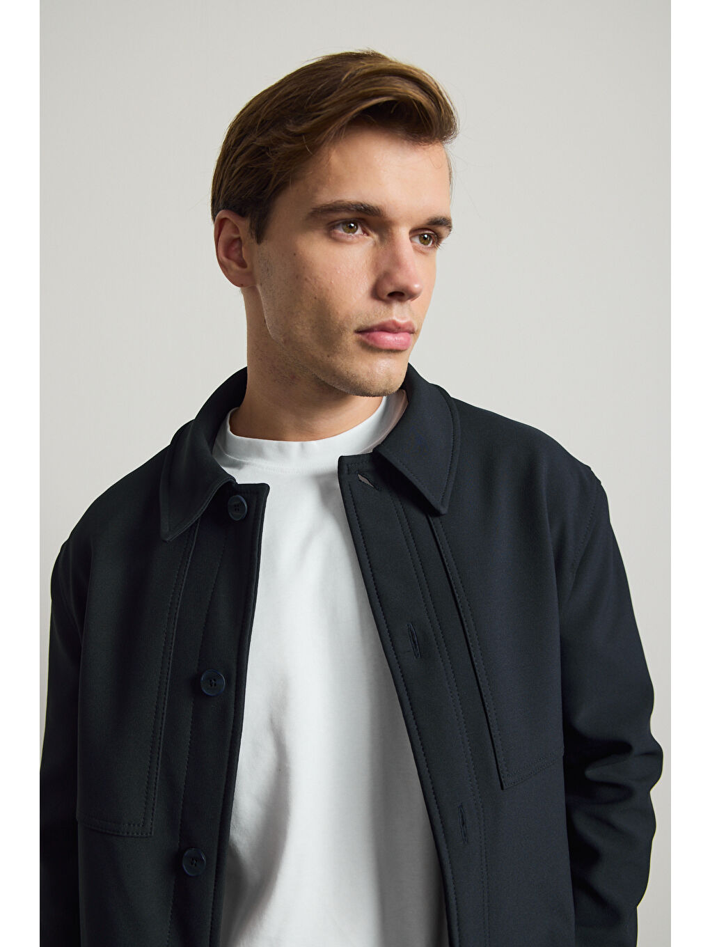 Erkek Yumuşak Dokulu Ceket Lacivert-2