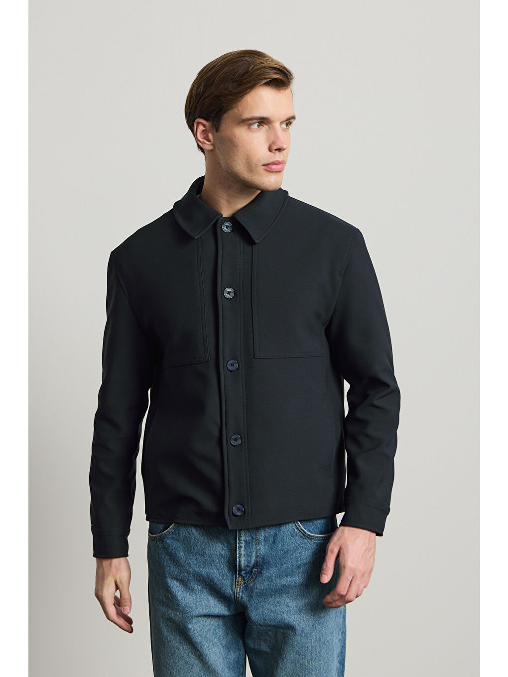 Erkek Yumuşak Dokulu Ceket Lacivert-3