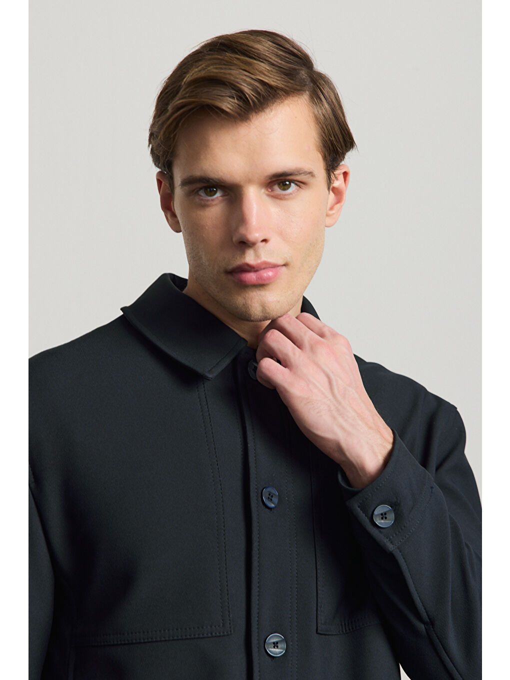 Erkek Yumuşak Dokulu Ceket Lacivert-4