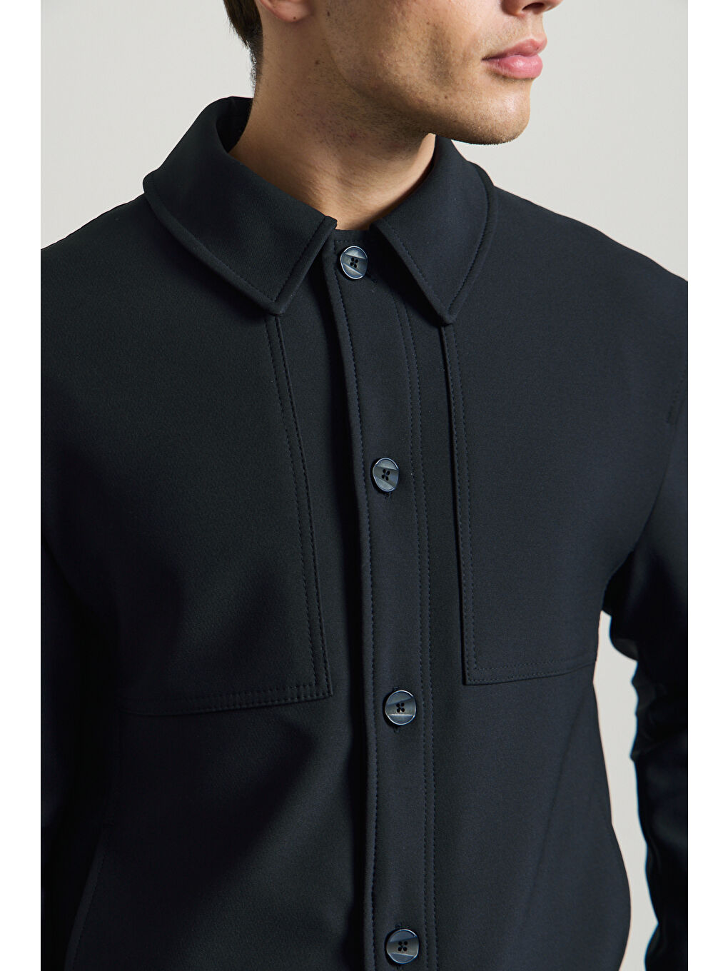 Erkek Yumuşak Dokulu Ceket Lacivert-5