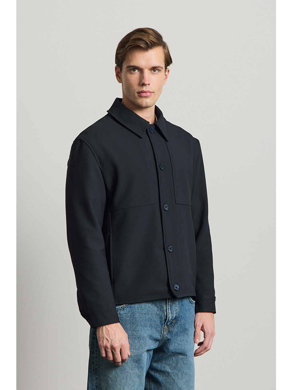 Erkek Yumuşak Dokulu Ceket Lacivert-6