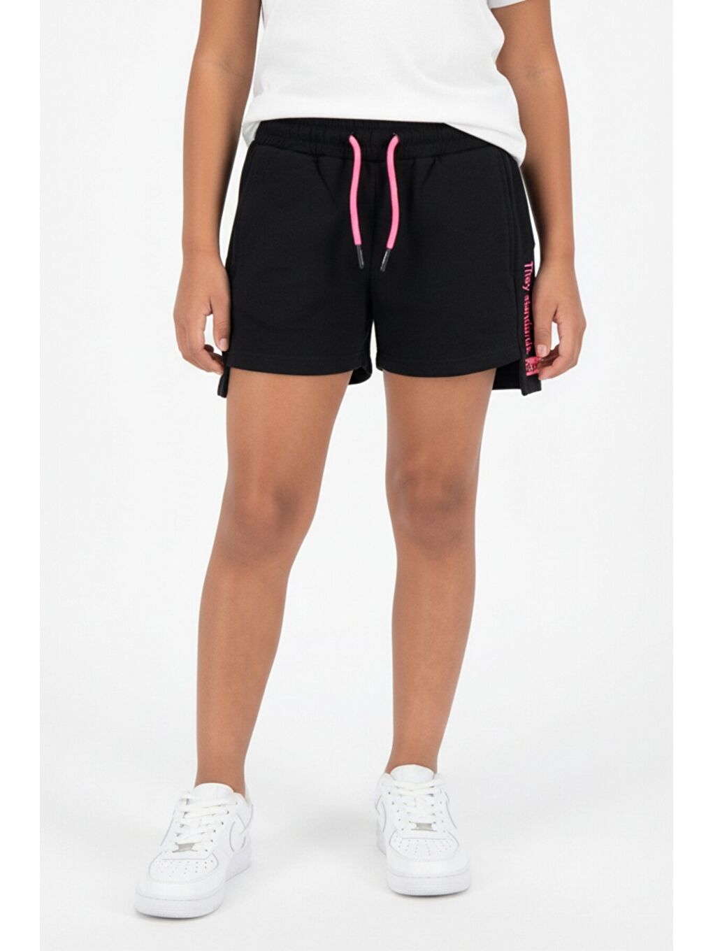 Siyah Kız Çocuk They Standards Baskılı Şort