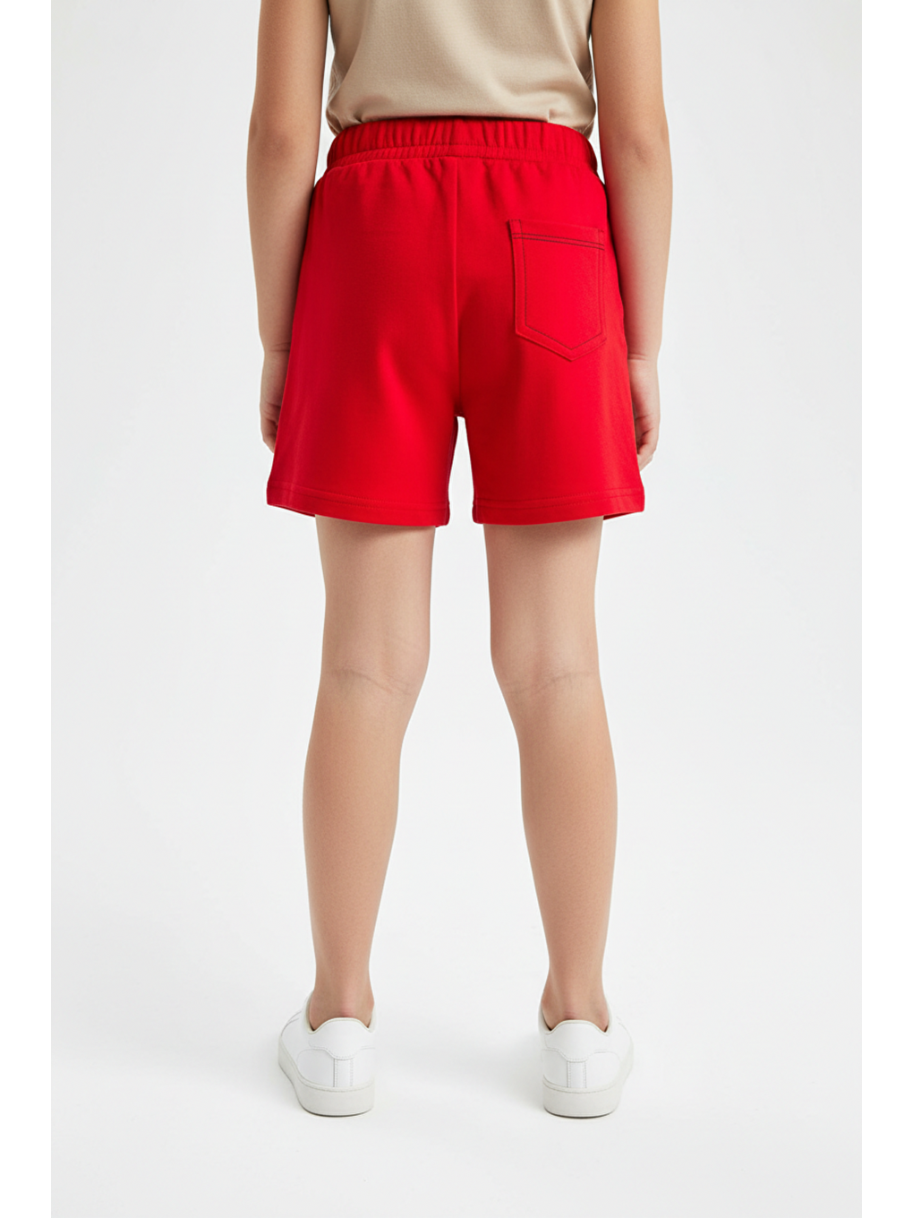 Kırmızı Kız Çocuk Mood It S A Good Nakışlı Şort-3