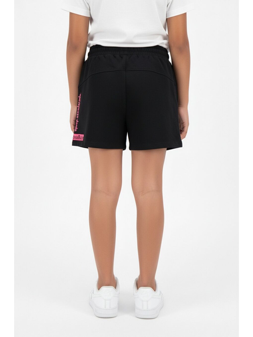 Siyah Kız Çocuk They Standards Baskılı Şort-4