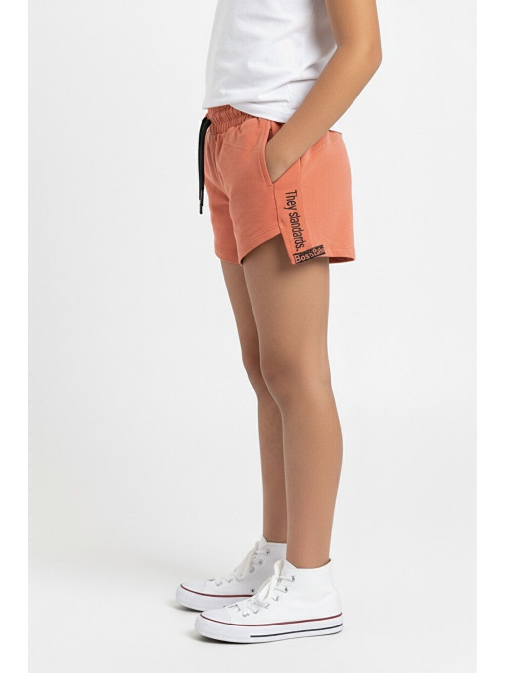 Kahverengi Kız Çocuk They Standards Baskılı Şort-2