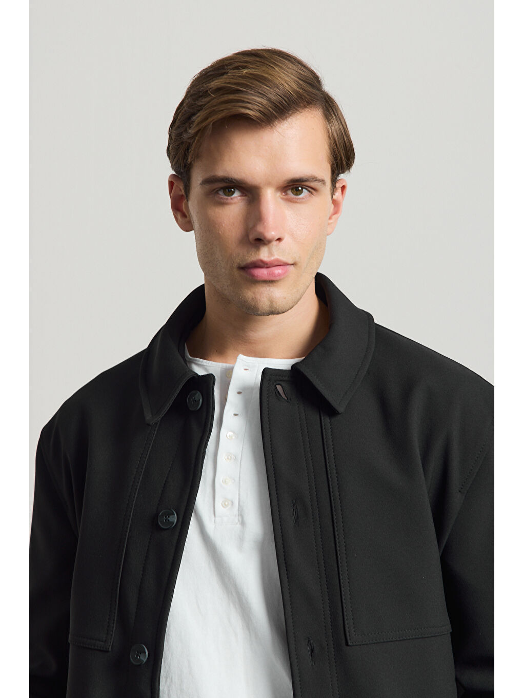 Erkek Yumuşak Dokulu Ceket Siyah-1