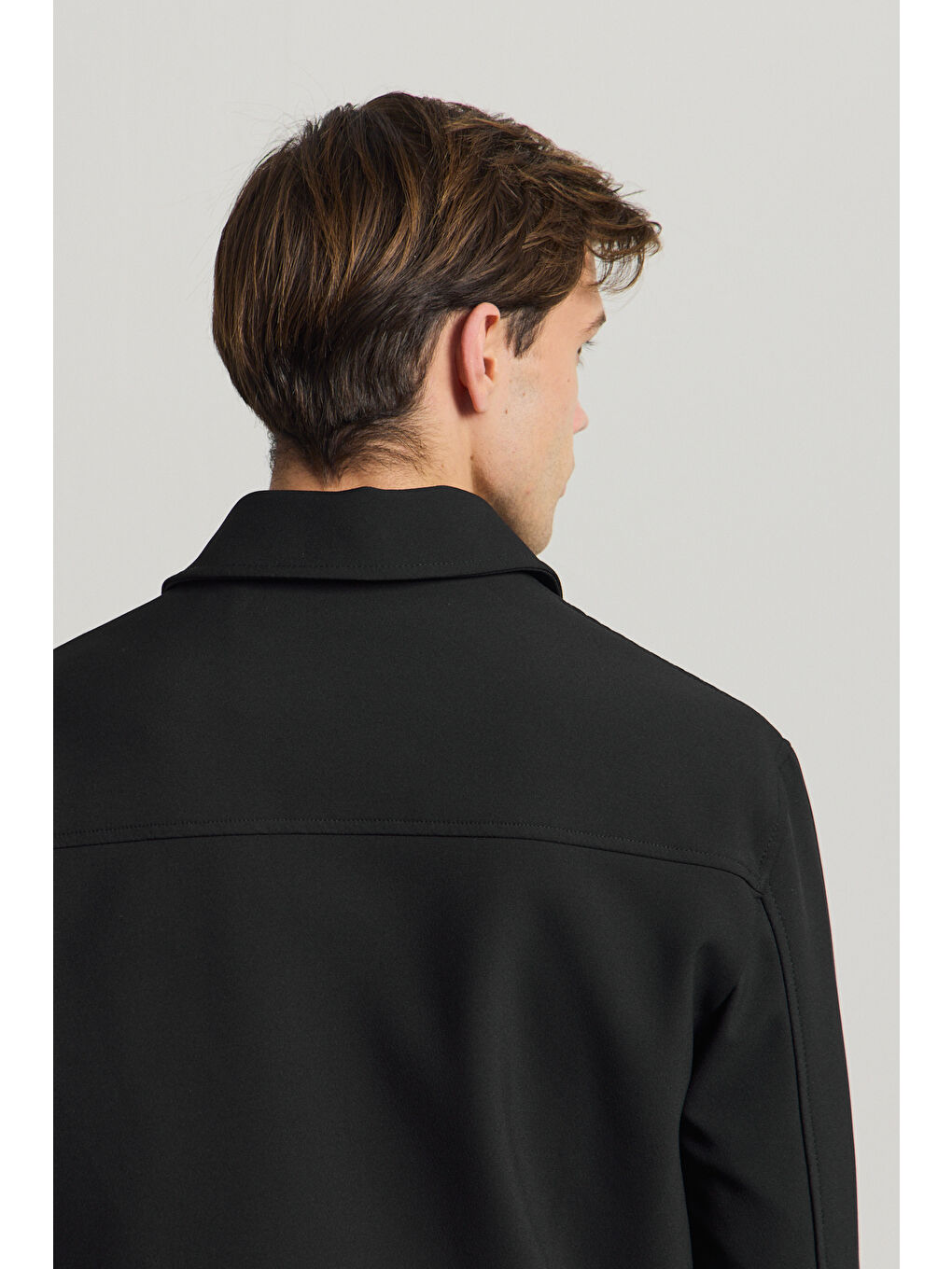 Erkek Yumuşak Dokulu Ceket Siyah-6