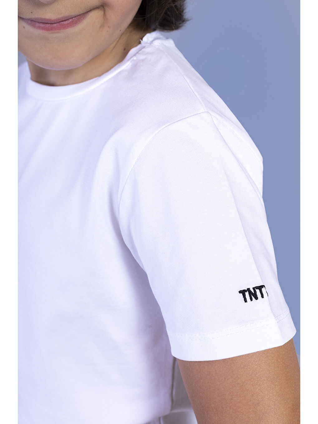 Beyaz Erkek Çocuk Nakışlı Tişört-1