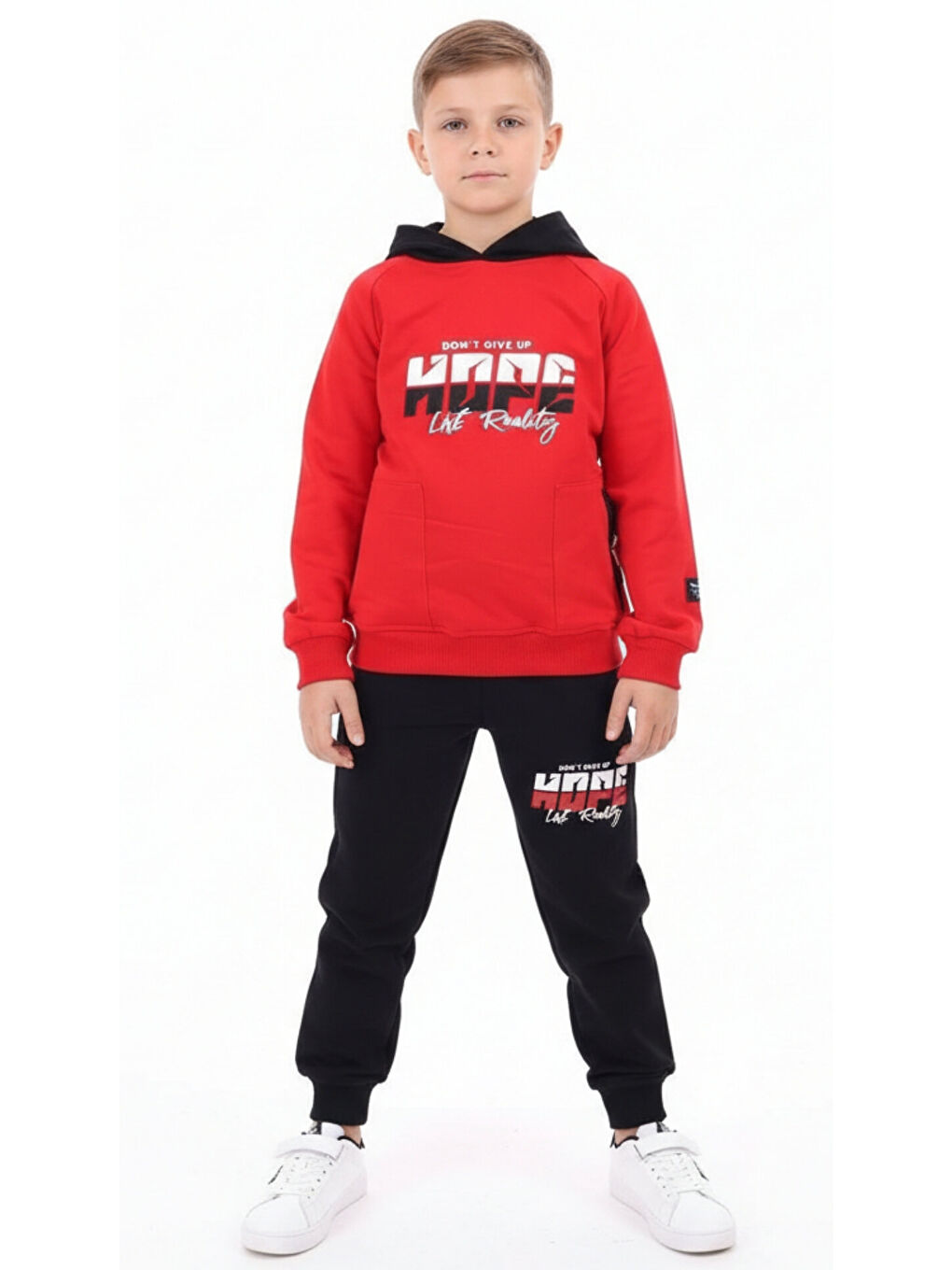 Kırmızı Erkek Çocuk Baskılı Eşofman Takım