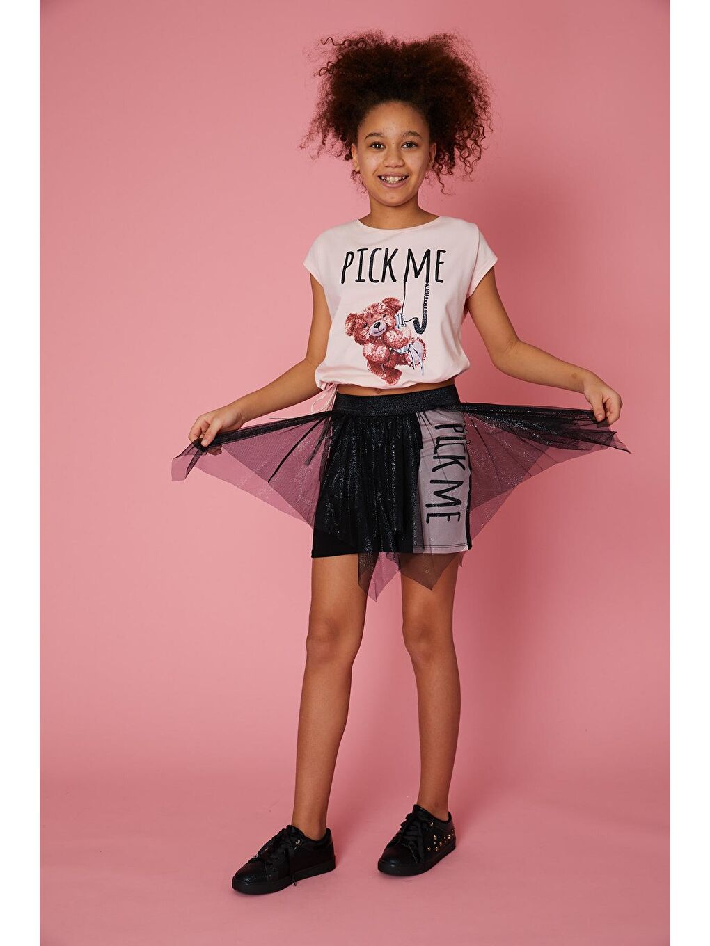 Pembe Kız Çocuk Pick Me Bluz-2