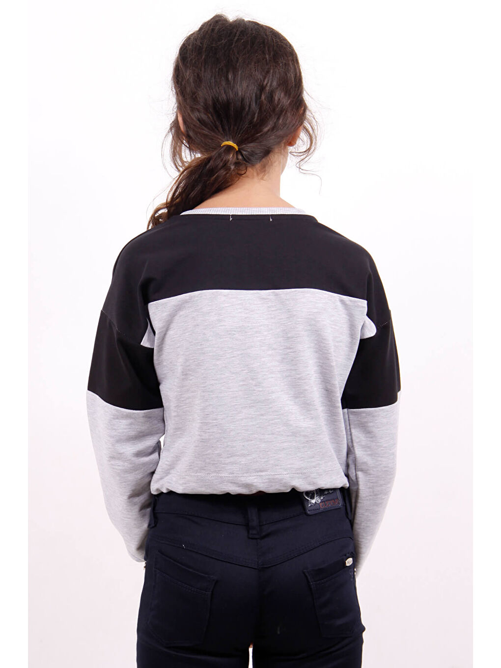 Siyah Kız Çocuk Varaklı Girl Baskılı Sweatshirt-4