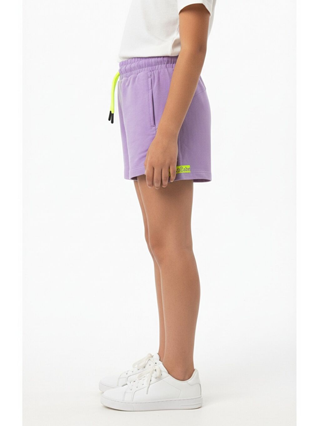 Lila Kız Çocuk They Standards Baskılı Şort-2