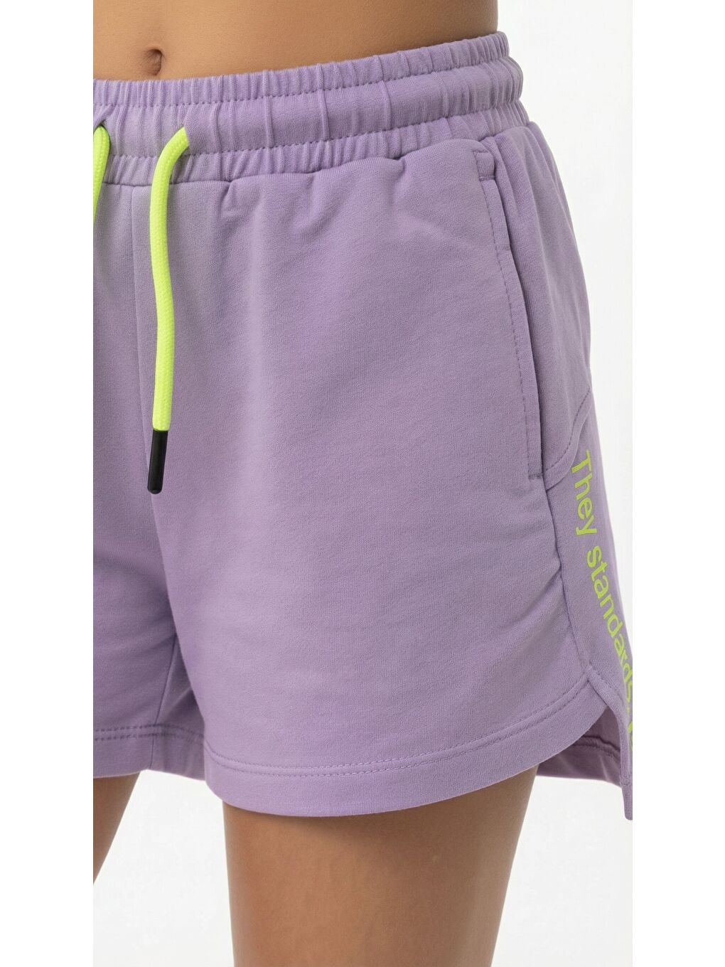 Lila Kız Çocuk They Standards Baskılı Şort-3