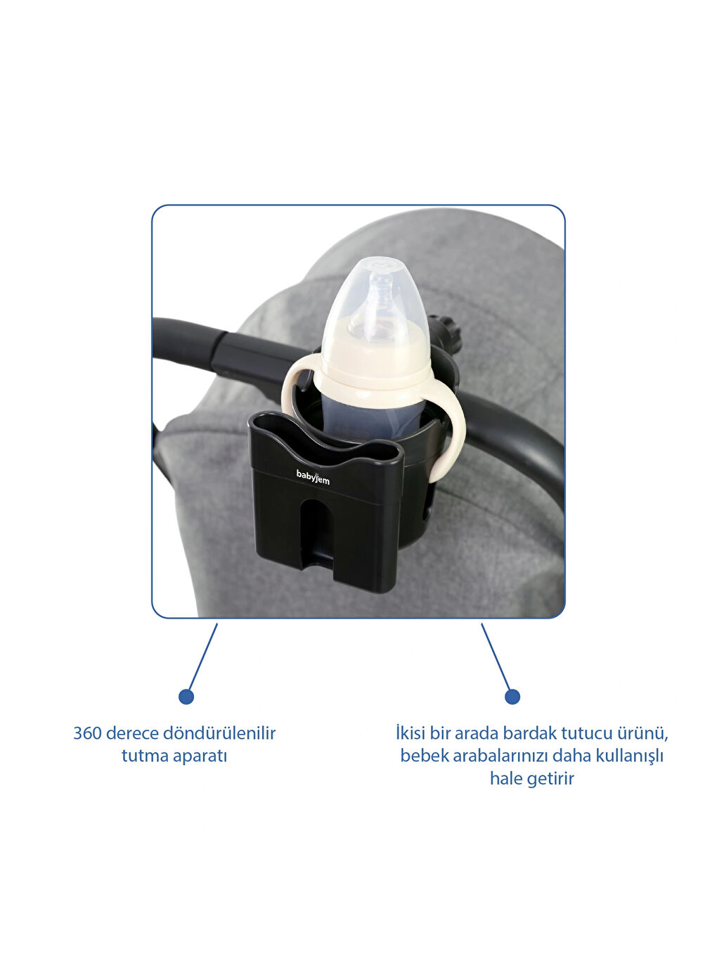 Bebek Arabası Aksesuar 2 Parça Set Telefon Tutucu + Kanca XL-1