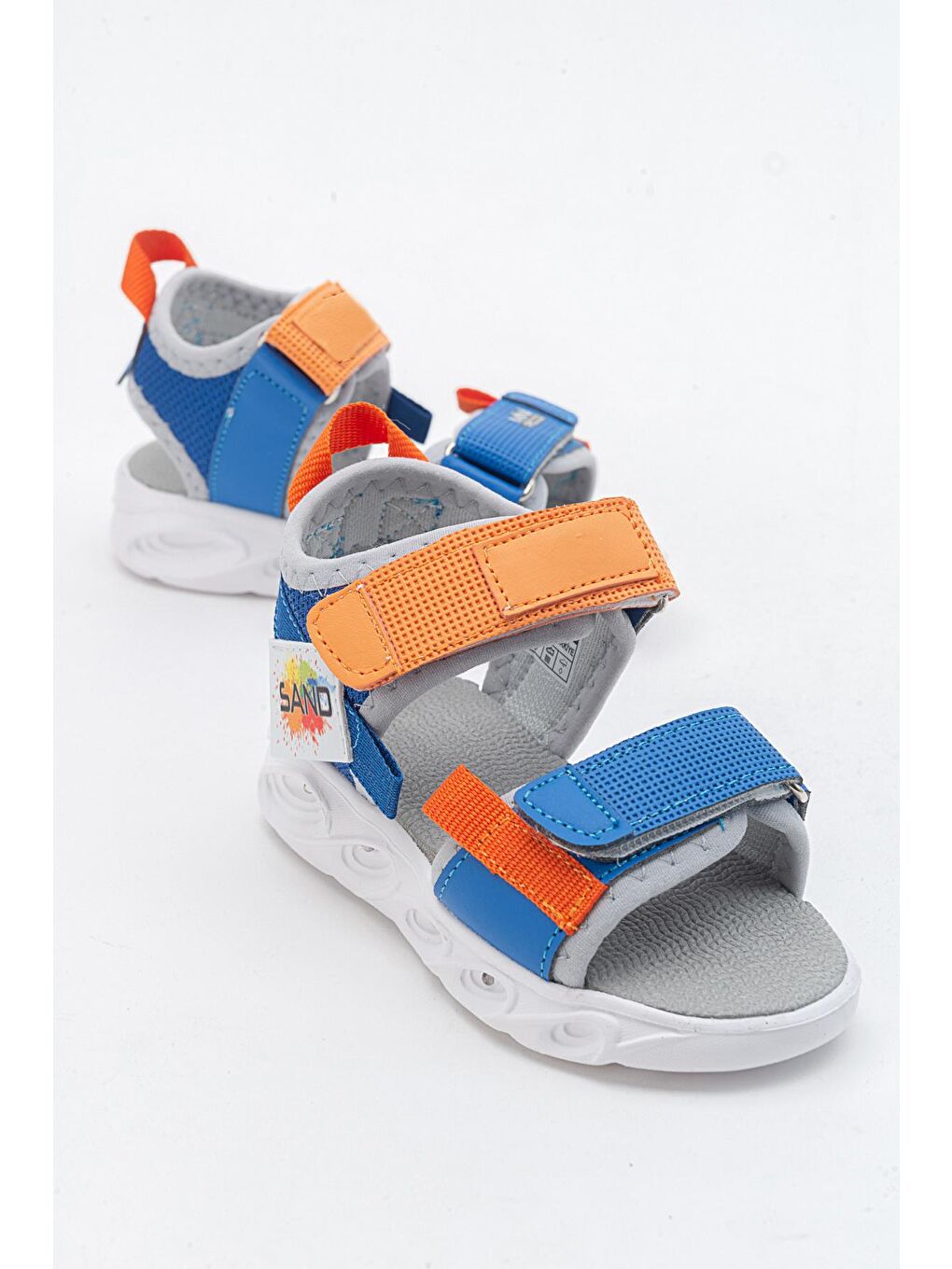 Erkek Çocuk Saks Mavi Işıklı Anatomik Hafif Spor Sandalet-1